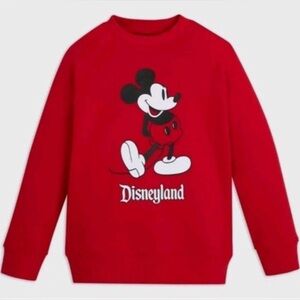 Disneyland Resort Mickey Mouse Red Pullover Sweatshirt Adult Size XS NWT